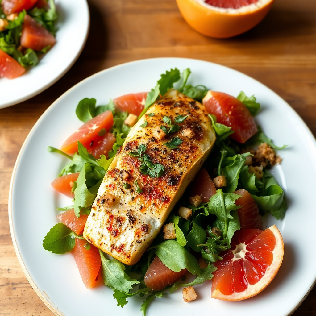 Røkt ørret- og grapefruktssalat