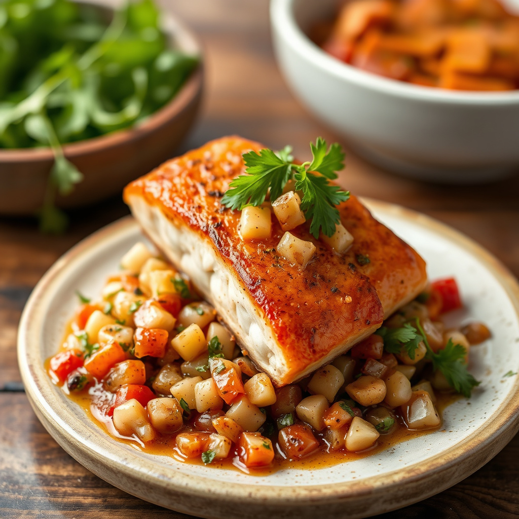 Røkt ørretsalpicon med potet og urter