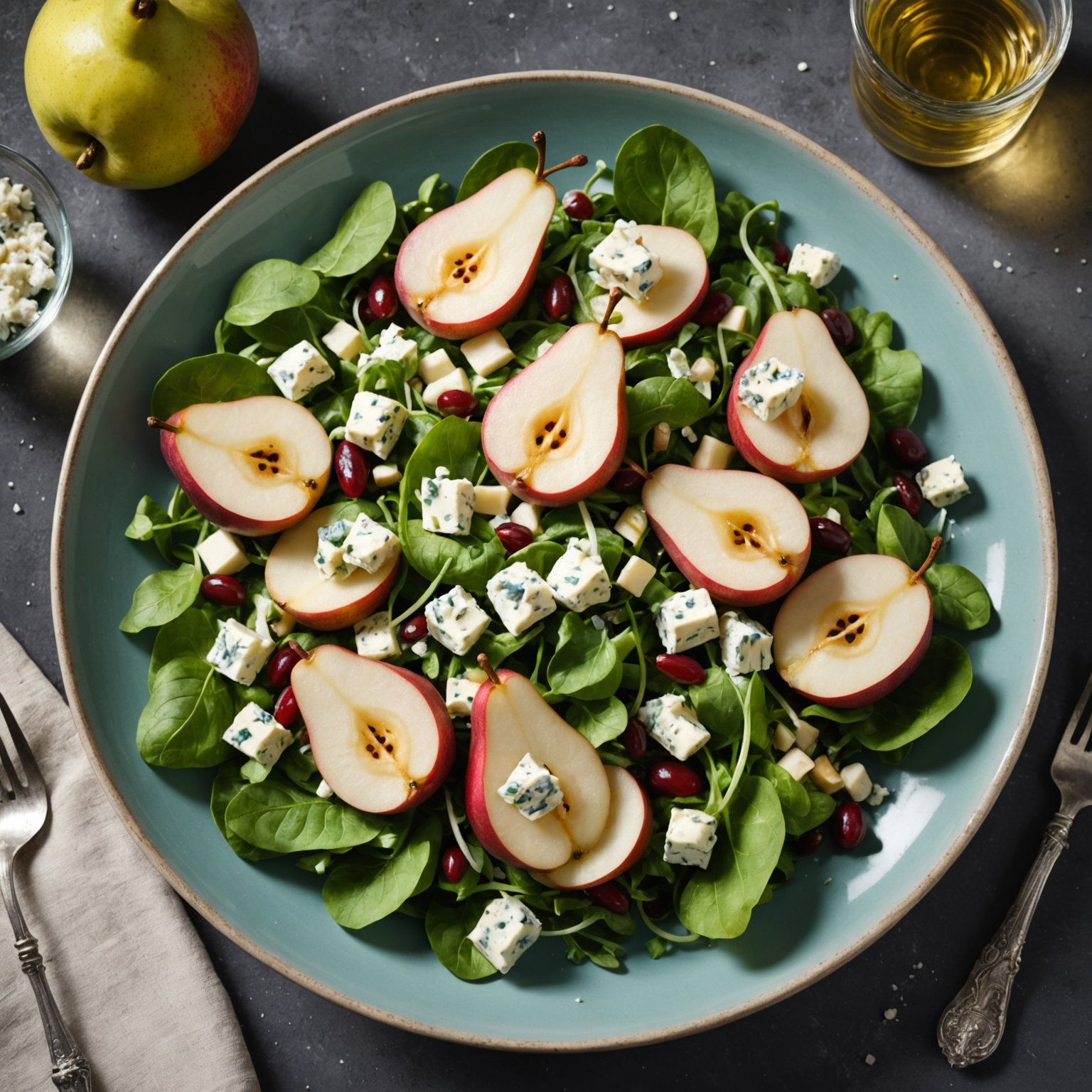 Roquefort-pæresalat
