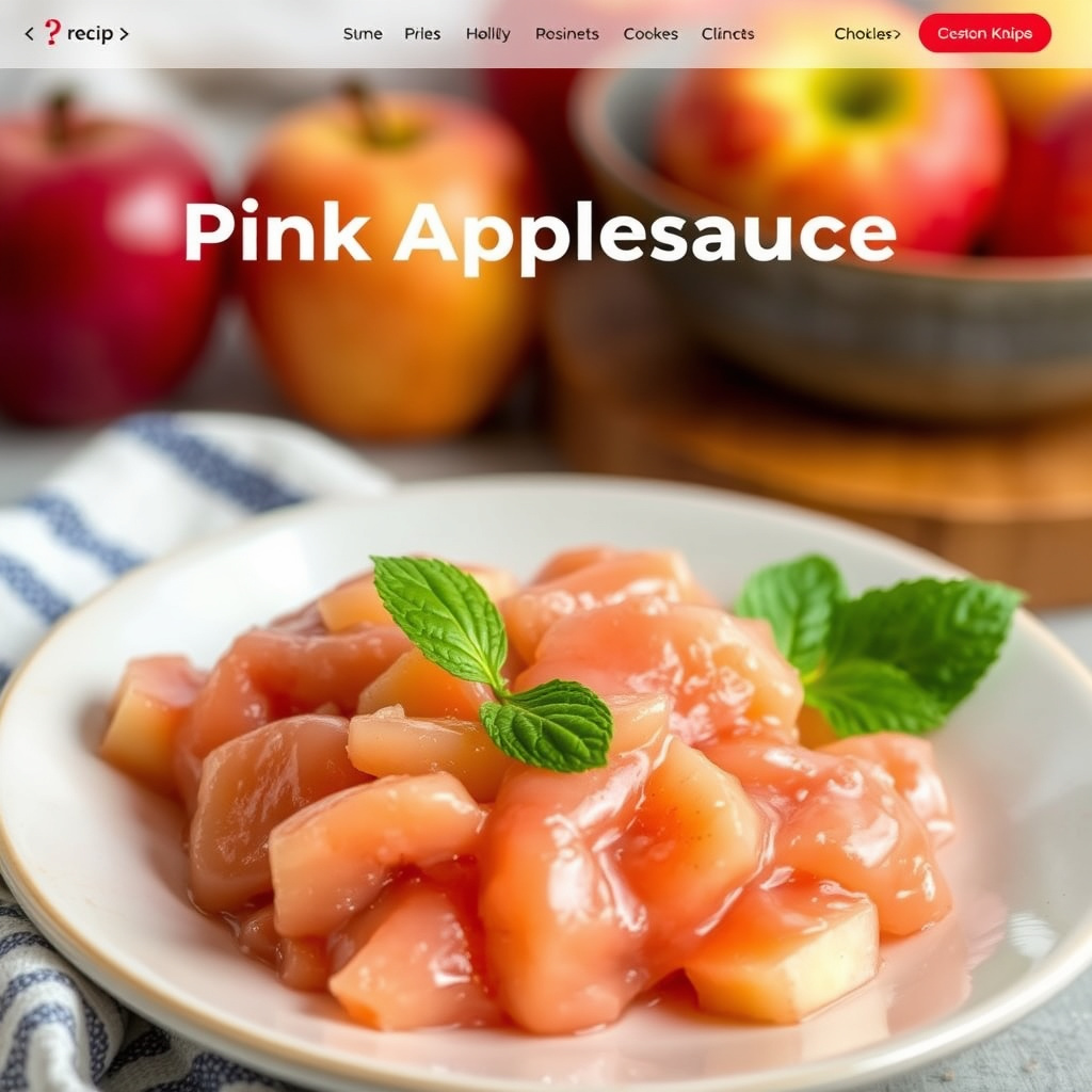 Rosa eplesaus med McIntosh-epler