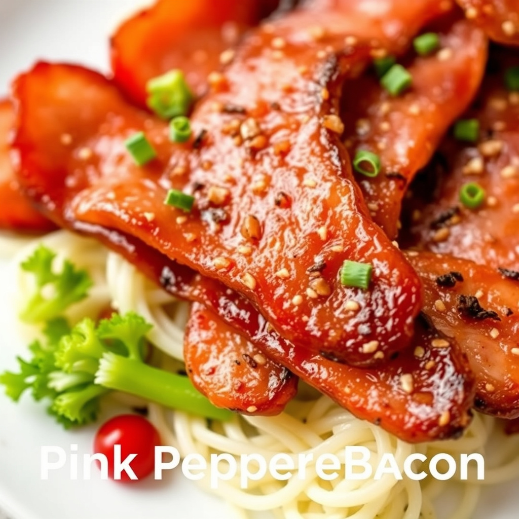 Rosa pepperkornbacon