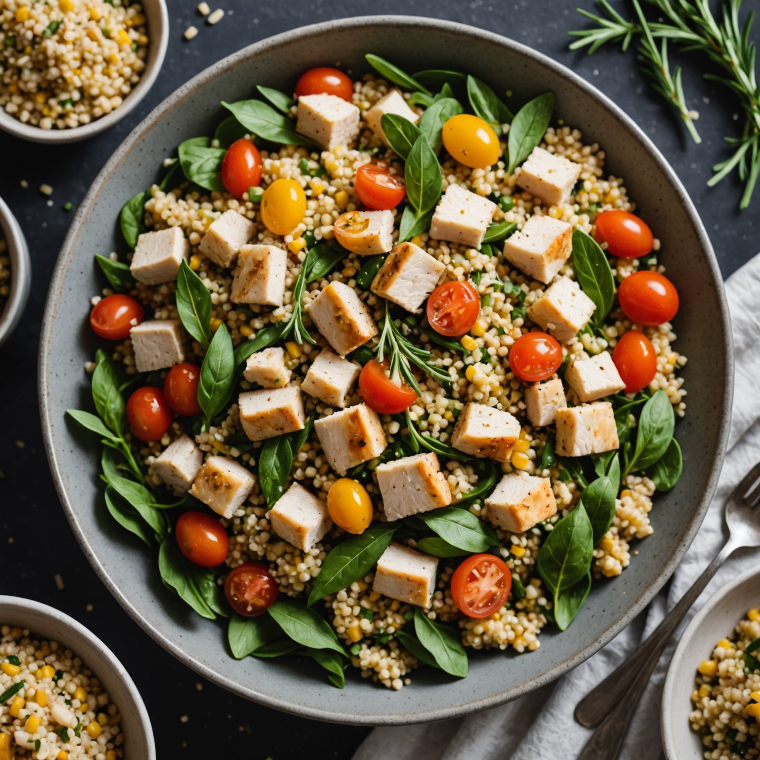 Rosmarinkyllingsalat med couscous