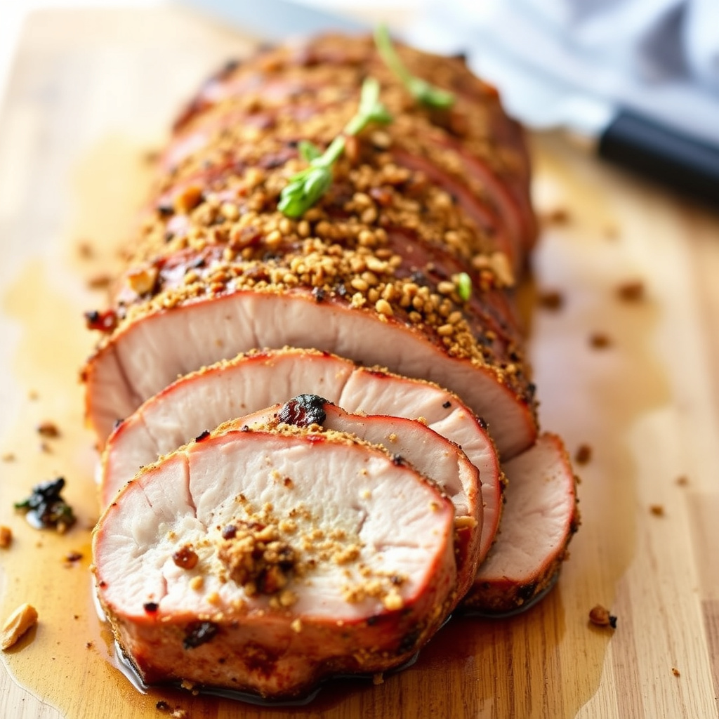 Røstet hvitløk og chili-krustet svinenakke