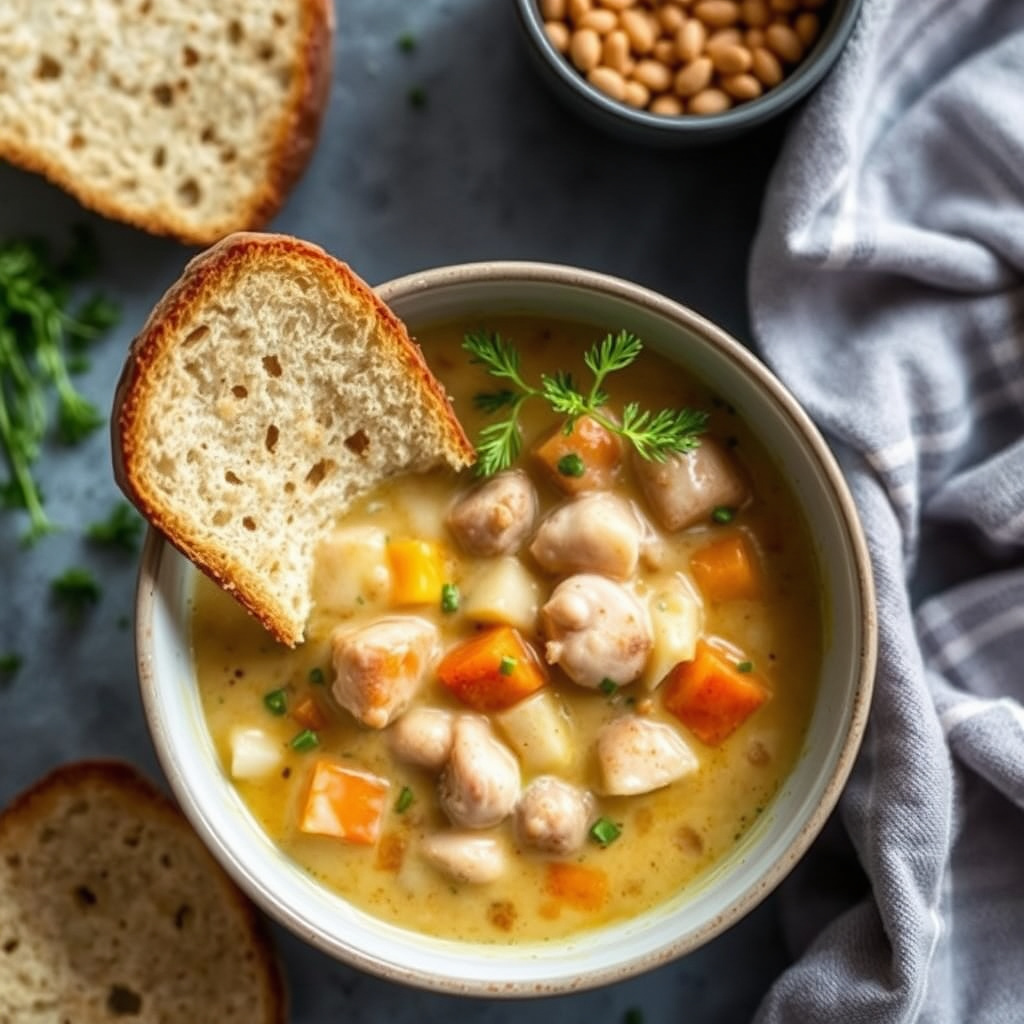 Røykfylt klamfisk-suppe