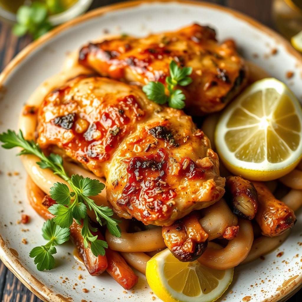 Røykfylt kylling og sider