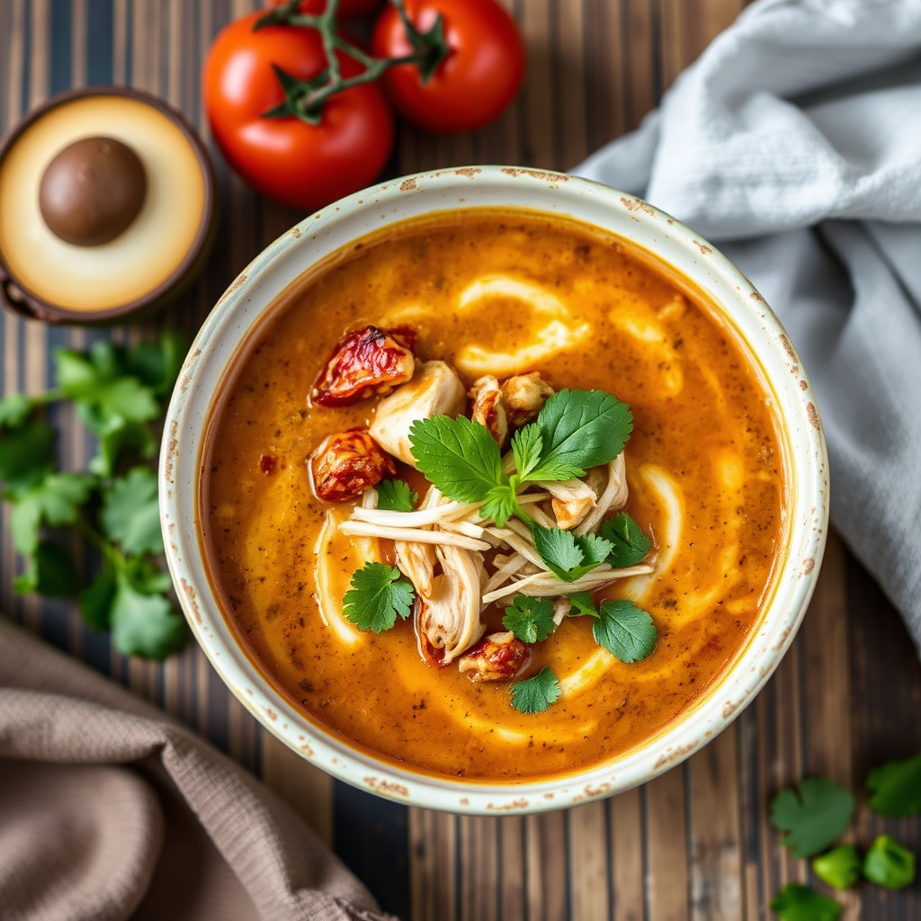 Røykfylt kyllingtortillasaus med chipotle og ildrøstede tomater