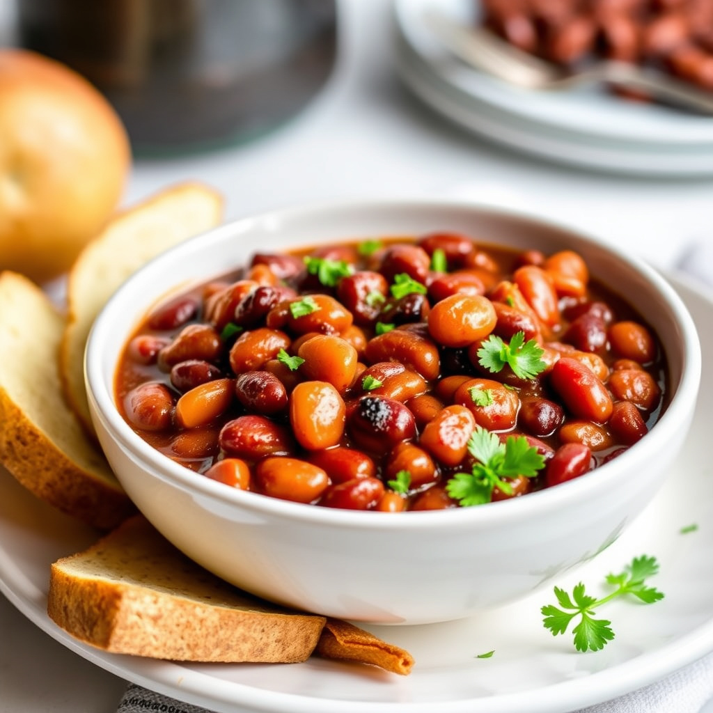 Røykfylte bakte bønner