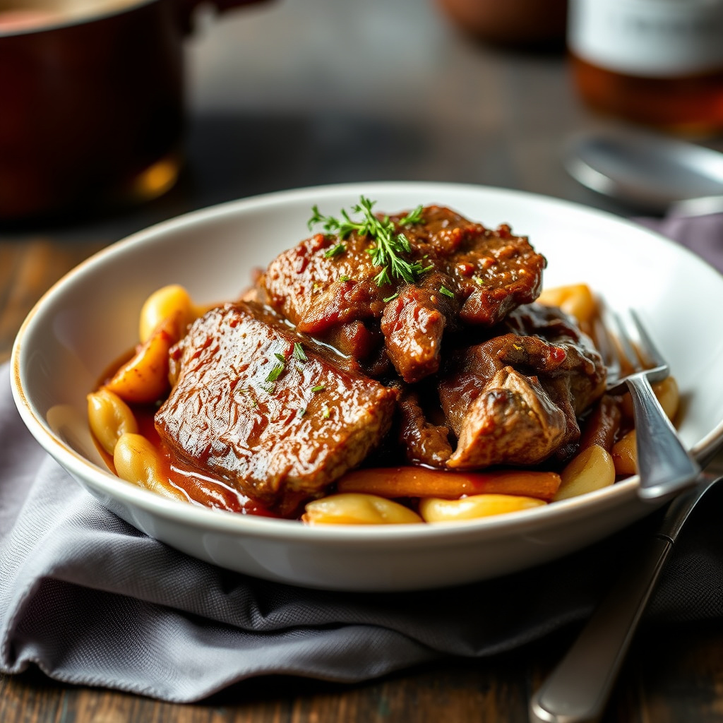 Rum og svinekjøtt gryterett