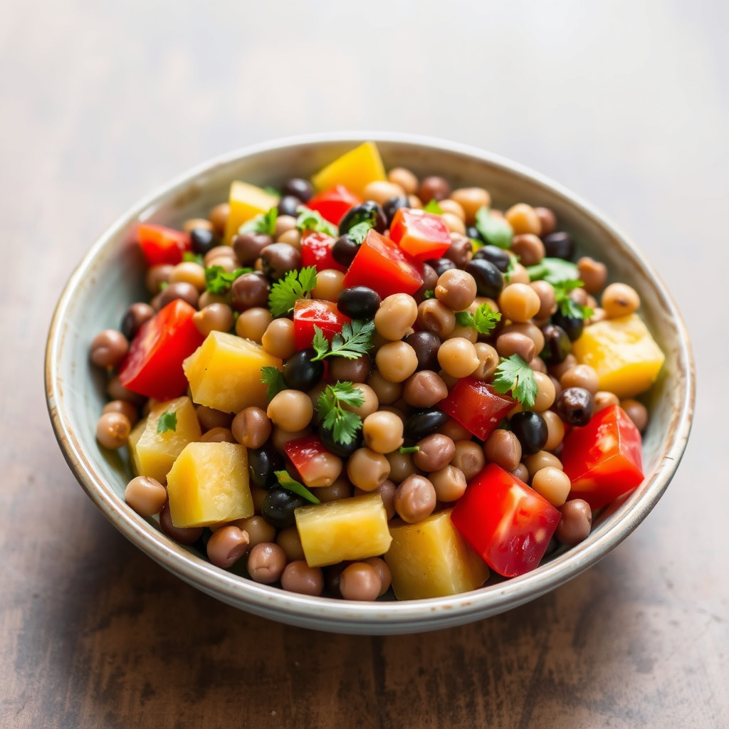 Salat med svarte øynebønner