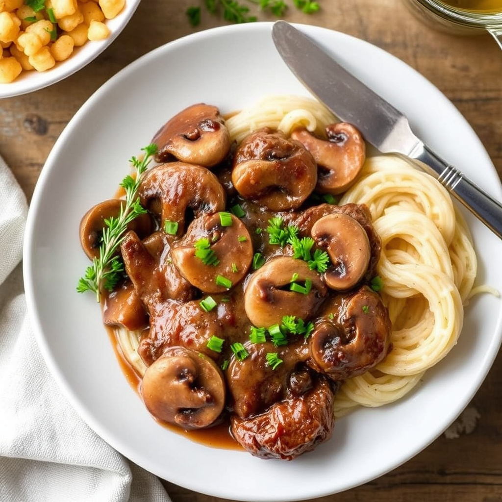 Salisbury steak med sopp