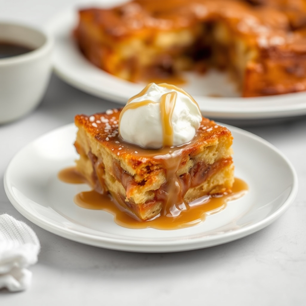 Salt karamell brødpudding