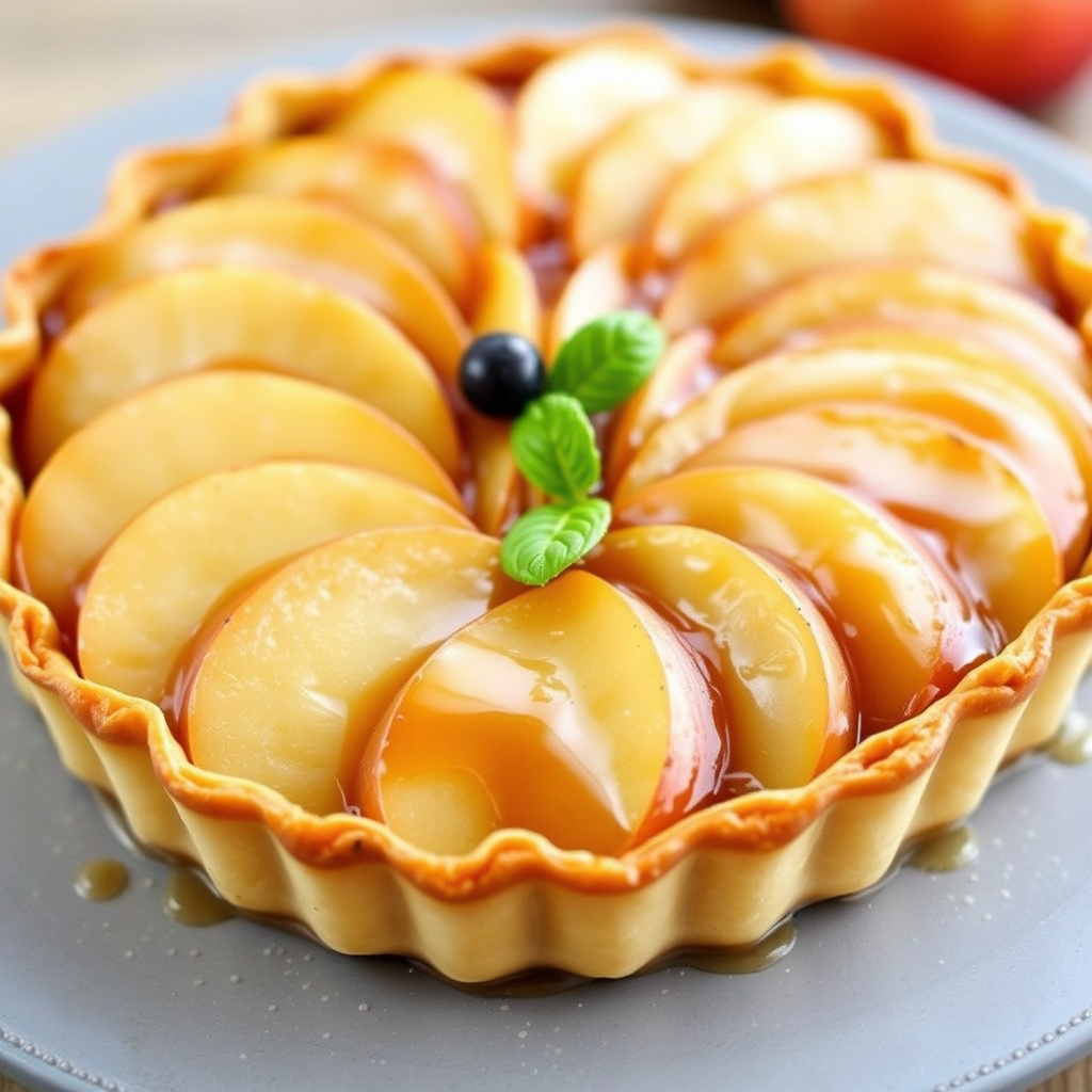 Salt karamell epleterte Tatin