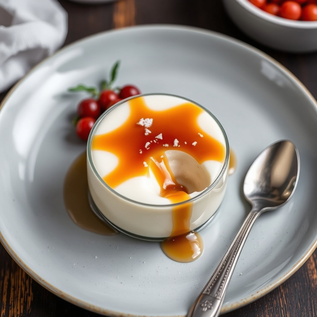 Salt karamell panna cotta