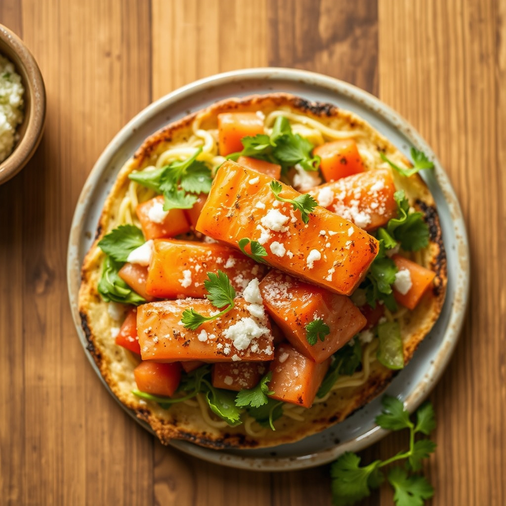 Saltbakt laks tostada