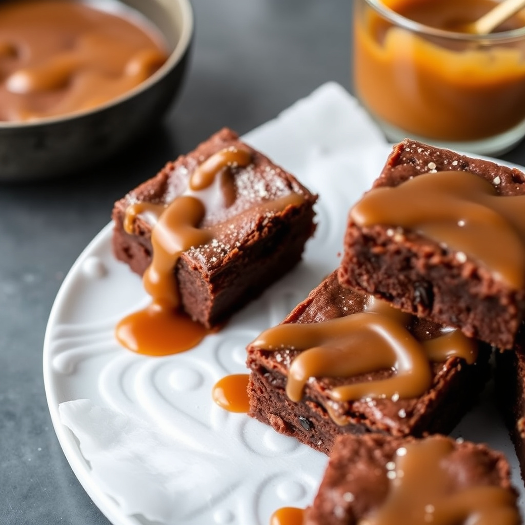 Saltede karamellbrownies