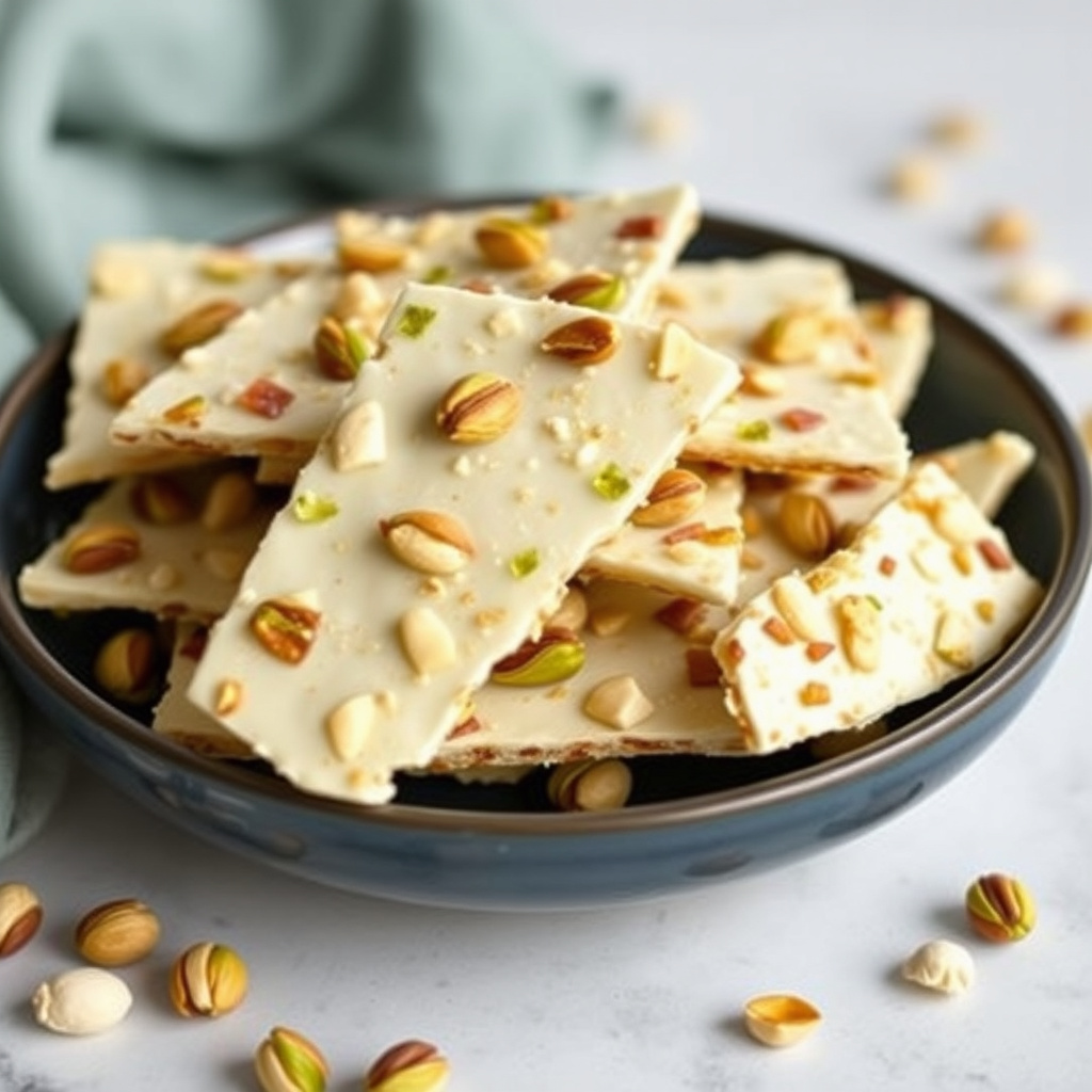 Saltet pistasj-brittle