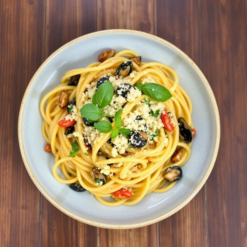 Sardinpasta på siciliansk vis med brødsmuler