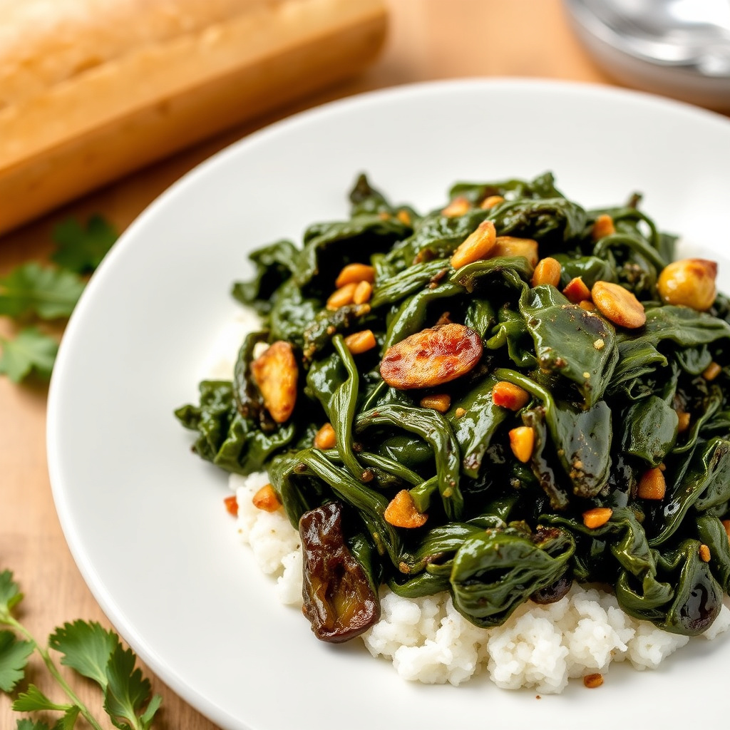 Sauterte collard greens med hvitløk og sitron