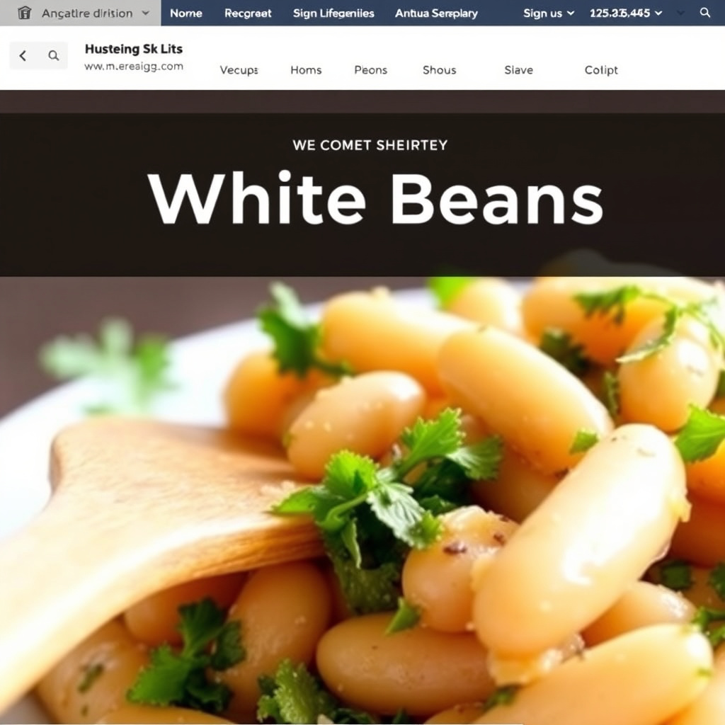 Sauterte hvite bønner med hvitvin og oregano