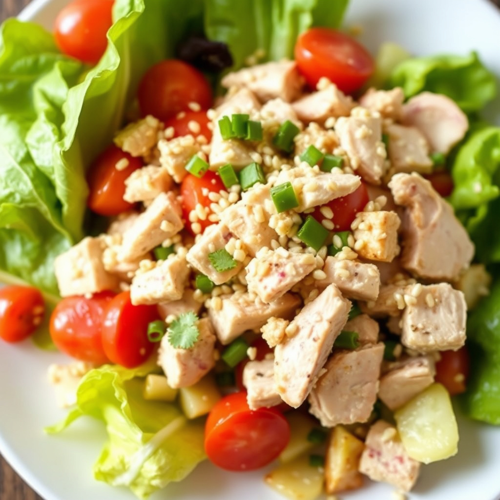 Sesam- og kalkunsalat