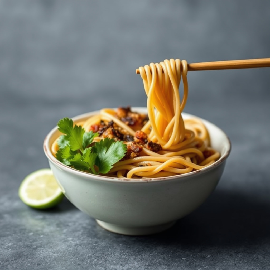 Sesam-udon-nudler