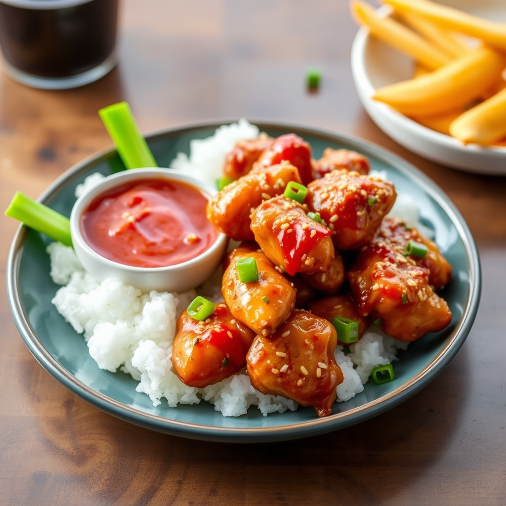 Sesamkylling med krydret dippesaus