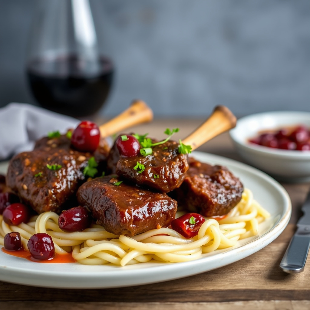 Short Ribs med chipotle-kirsebær