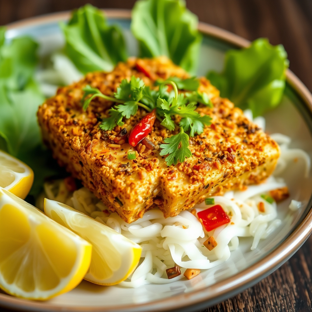 Silkeaktig silketofu med skorpe av sitrongress og chili: Dau Hu Xa Ot