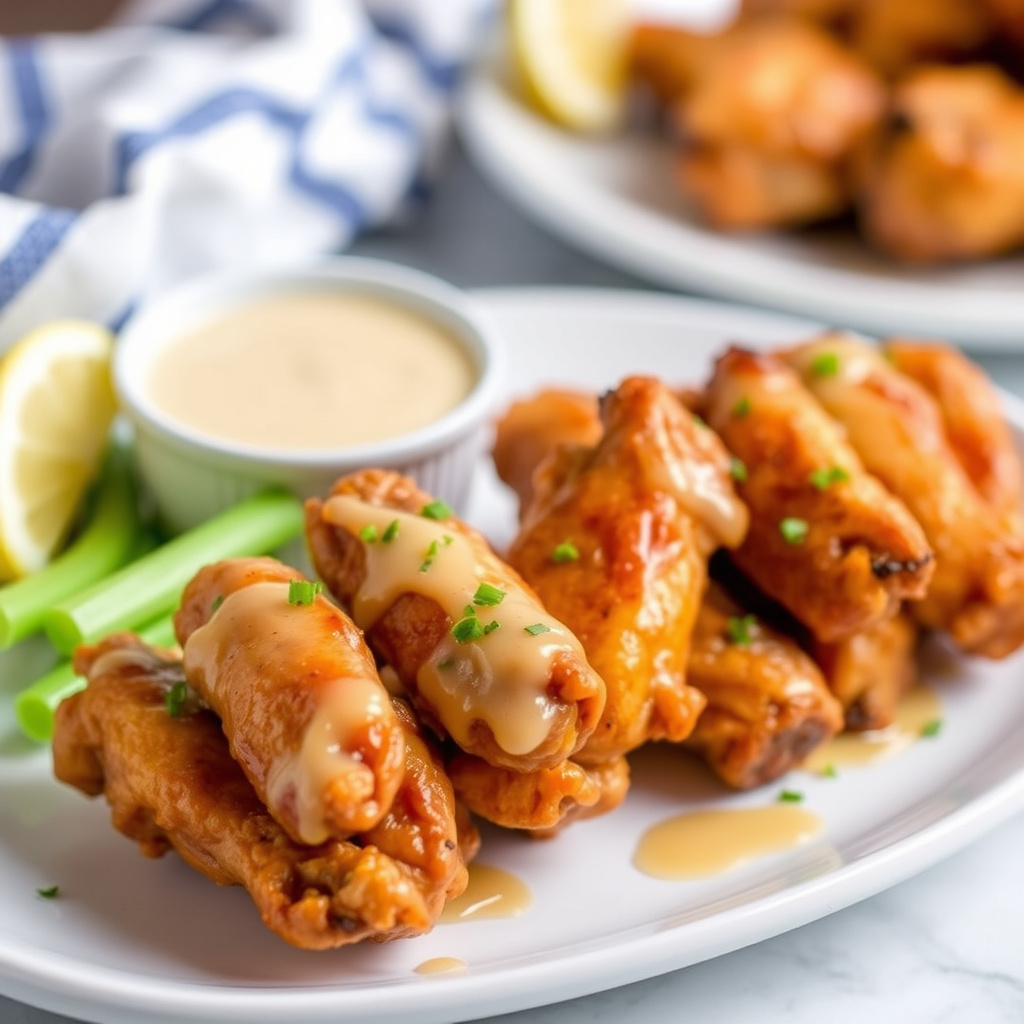 Sitron- og dijonsennepsvinger