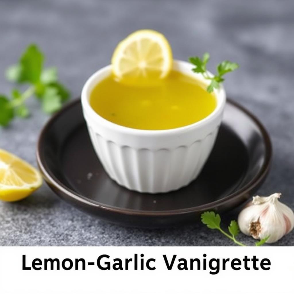 Frisk sitron- og hvitløksvinaigrette