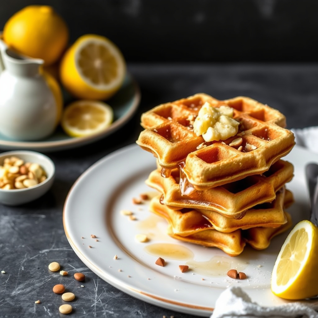 Sitron- og mandelvafler