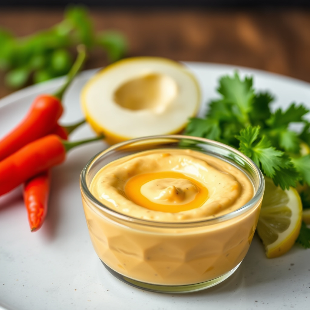 Sitron- og rød pepper-aioli