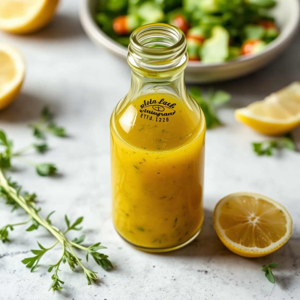 Sitron- og sennepsvinaigrette med estragon