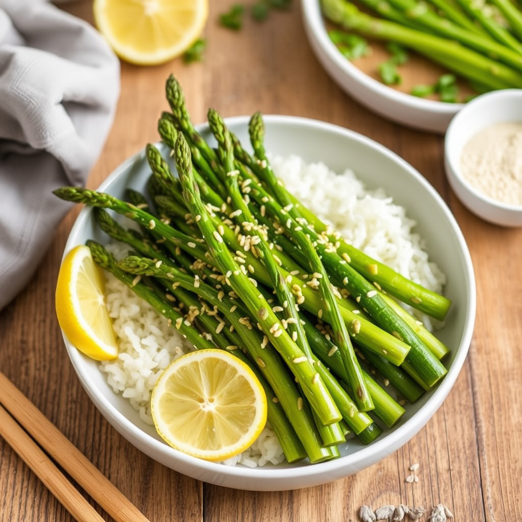 Sitron- og sesamasparges