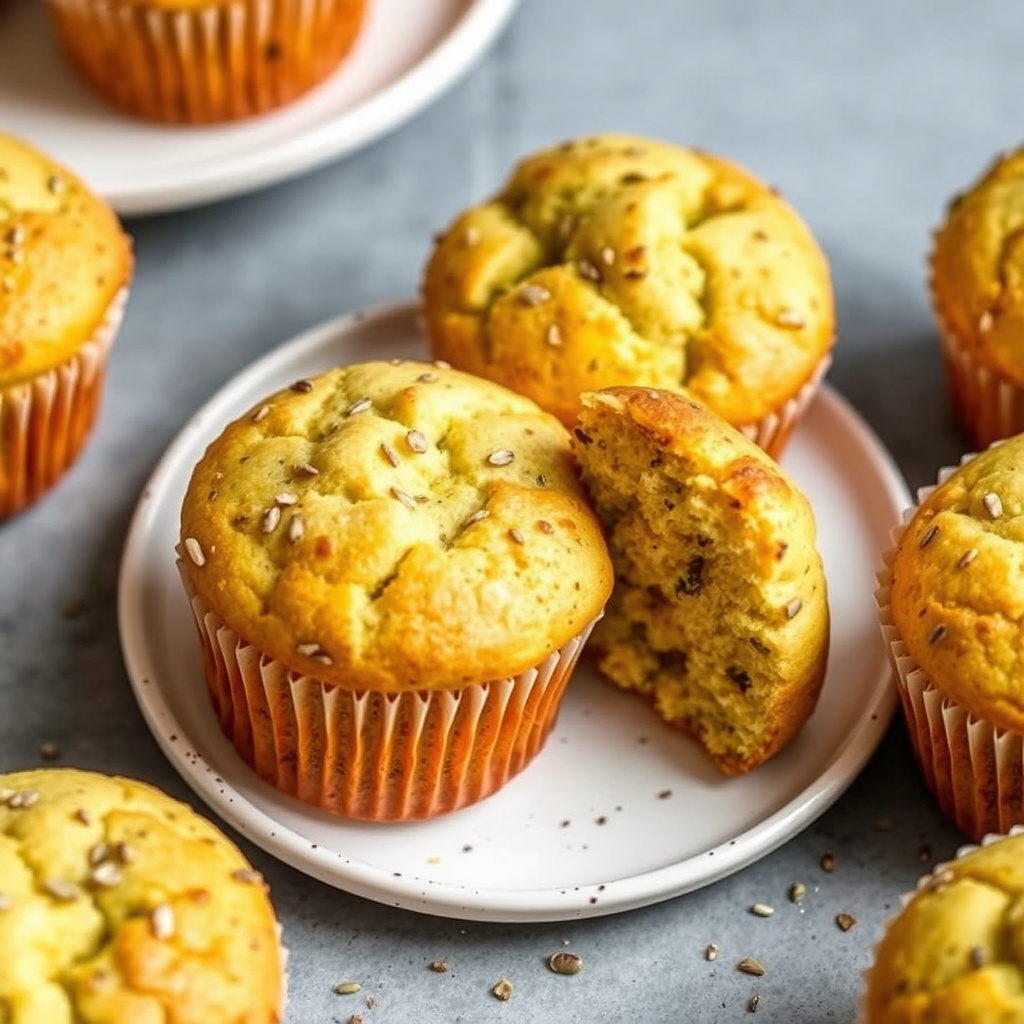 Sitron- og valmuefrømuffins I