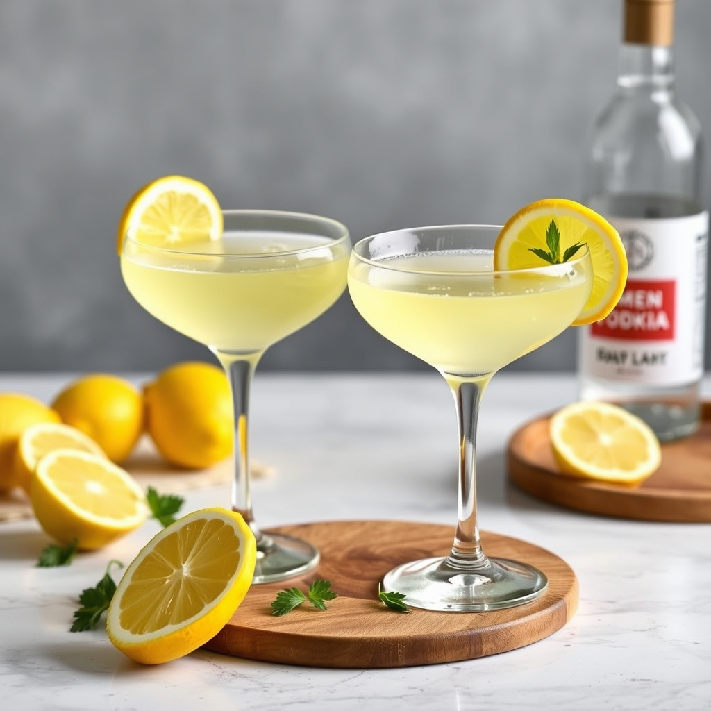 Sitron- og vodka-Martinis
