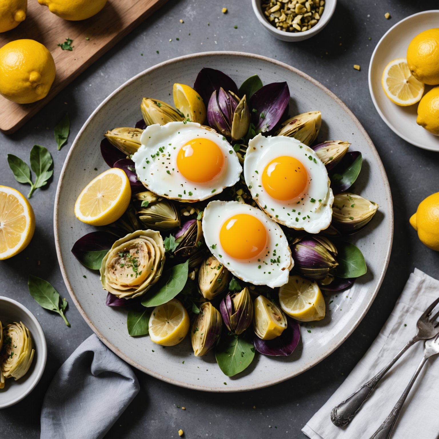 Sitronartisjokker og egg