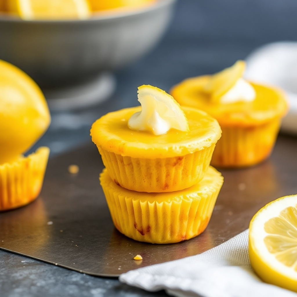 Sitronblomster med kremostfyll