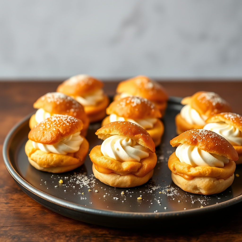 Sitronduftende ricotta- og mascarponekremboller