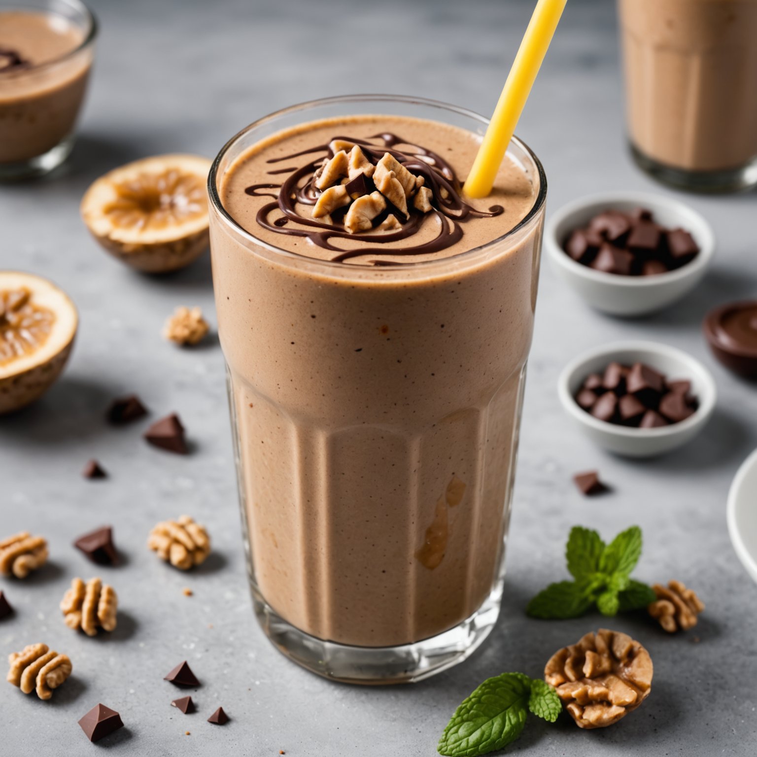 Sjokolade- og peanøttsmør-smoothie