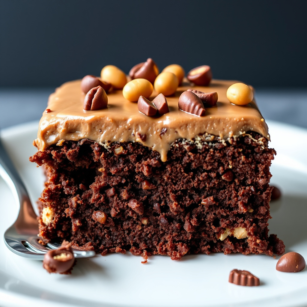 Sjokolade- og peanøttsmørskake med sprøtt krydder