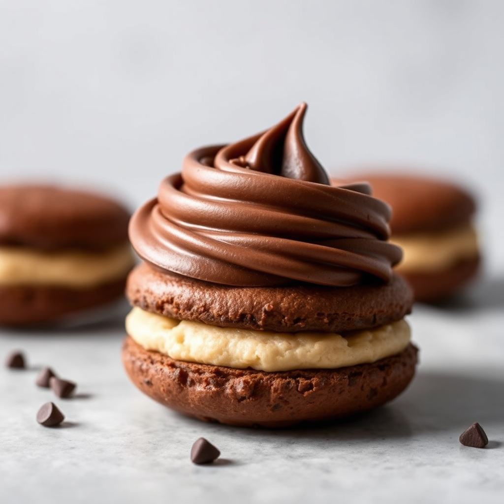 Sjokolade-smørkrem til hamburger-makroner