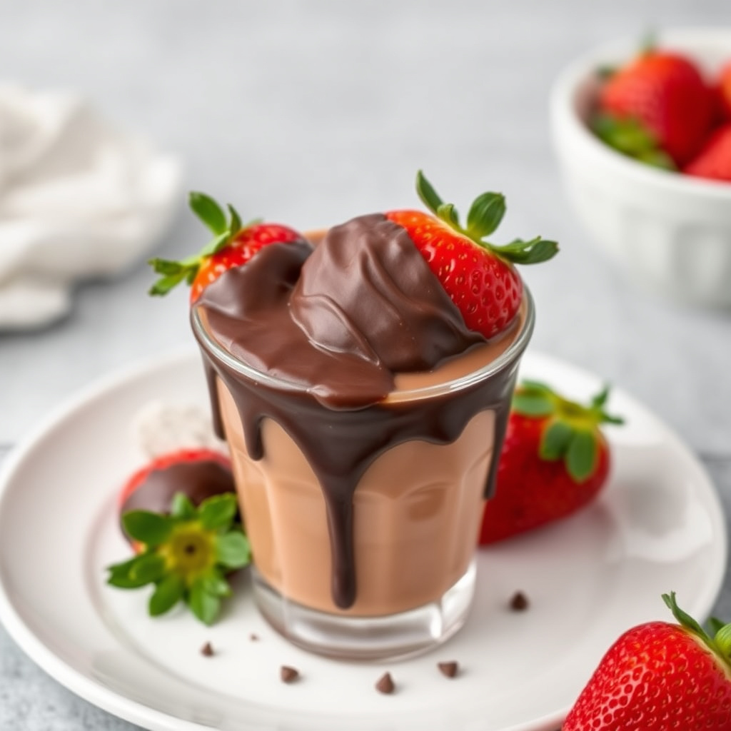 Sjokoladedekket jordbærkaffe