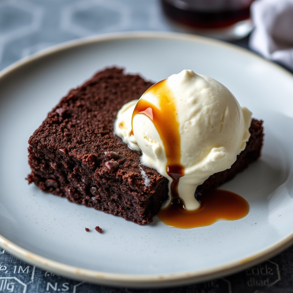 Sjokoladekake med Armagnac-is