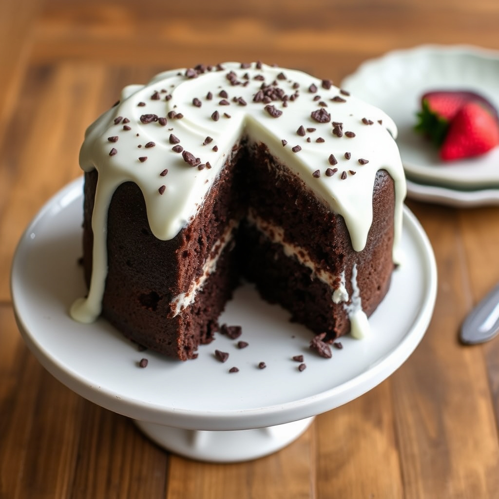 Sjokoladekake med himmelsk glasur