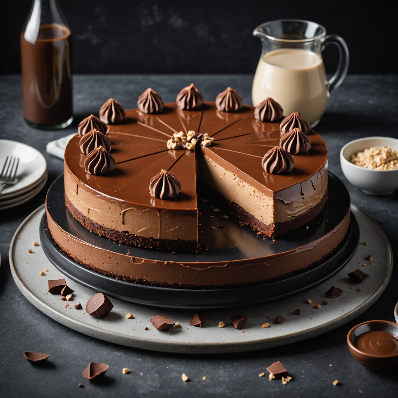 Sjokoladekake og Baileys®-toetasjers ostekake