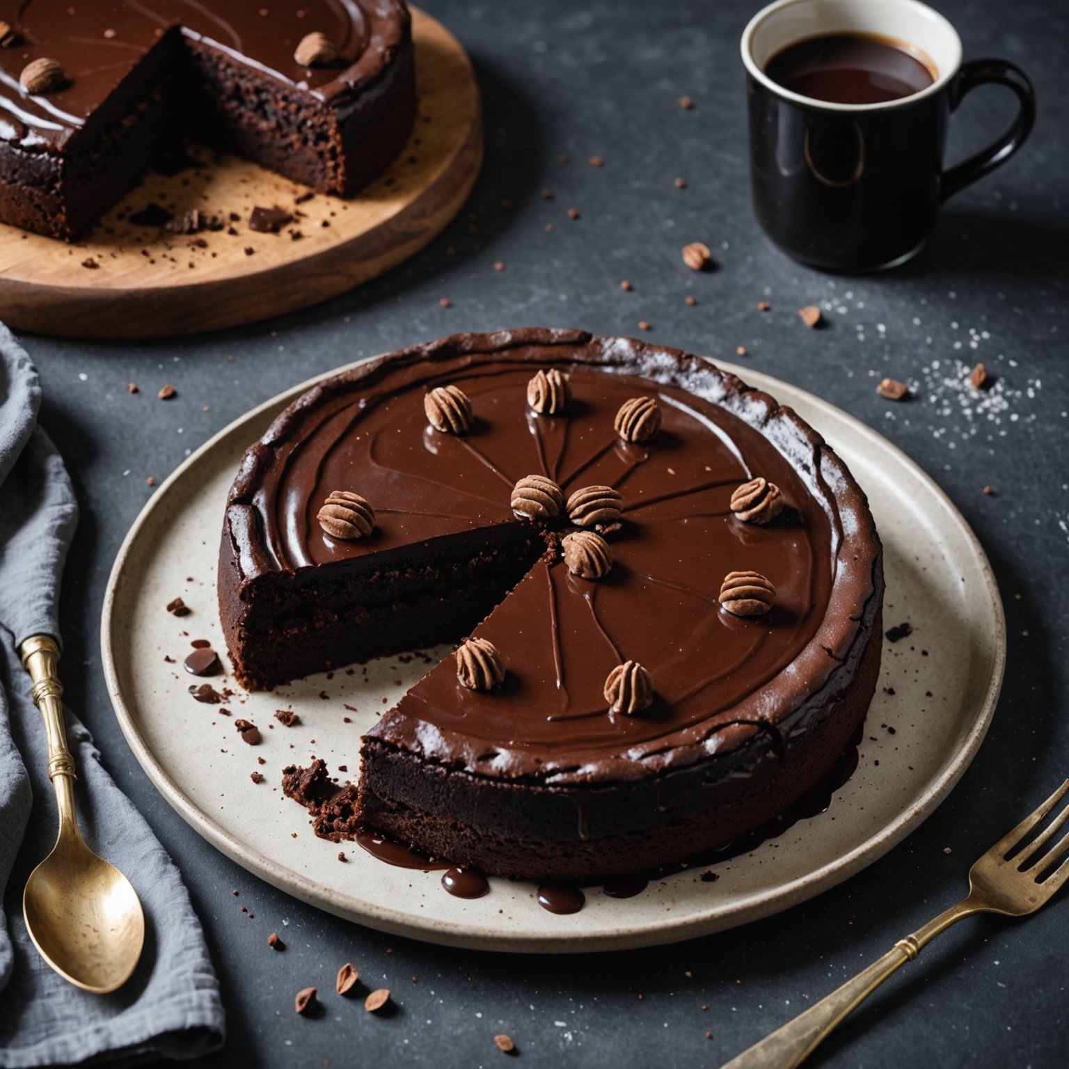 Sjokoladekake uten mel