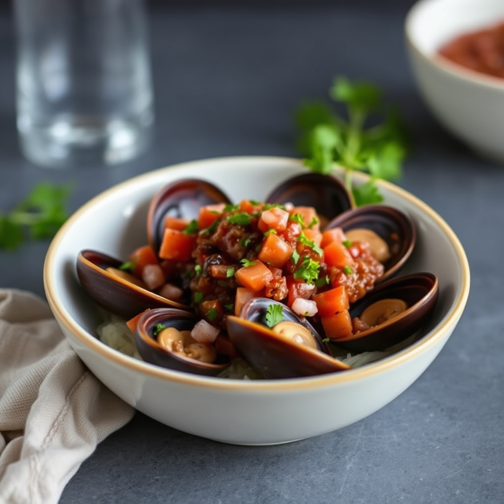 Sjokoladekamskjell og salsa