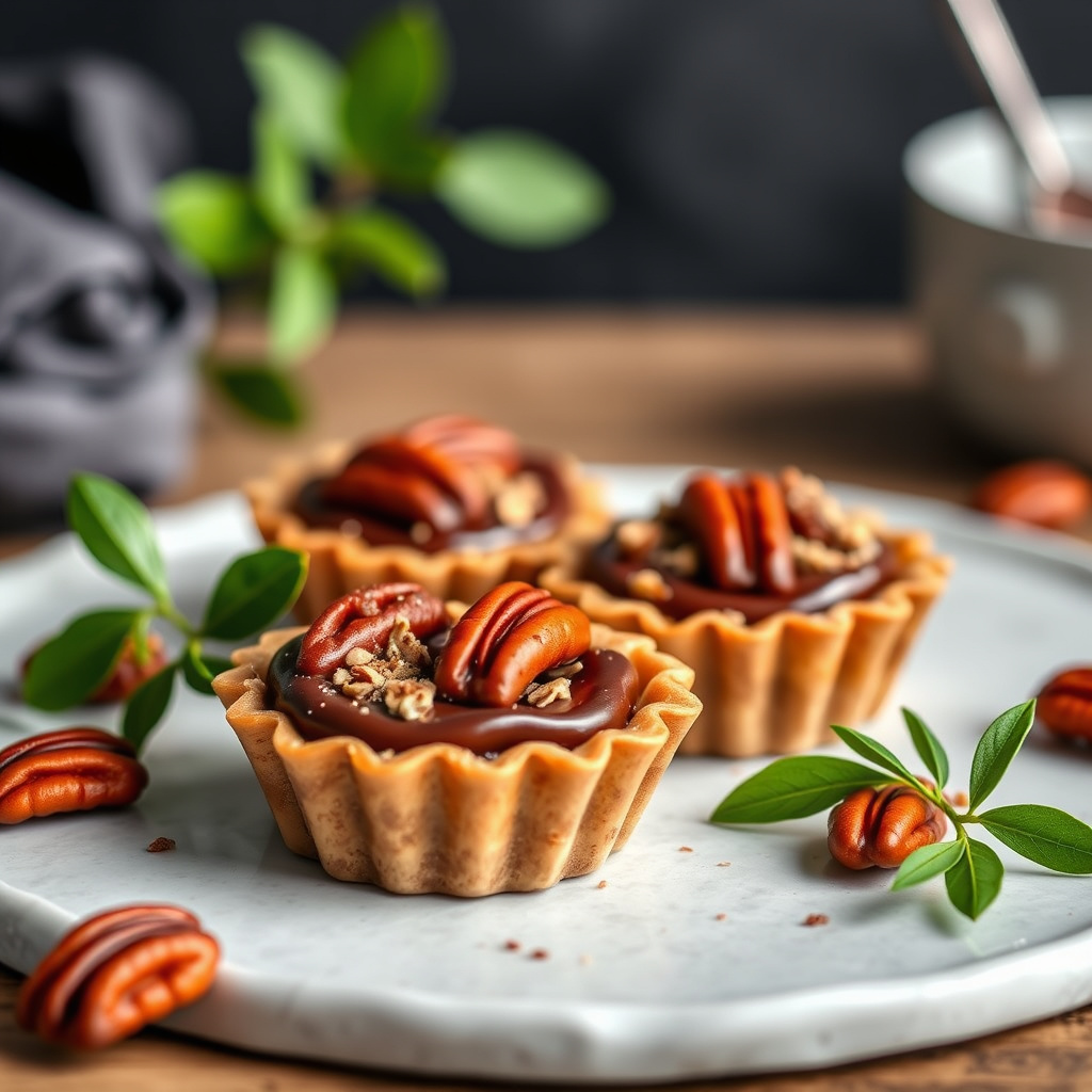 Sjokoladekrem- og pekannøttterter