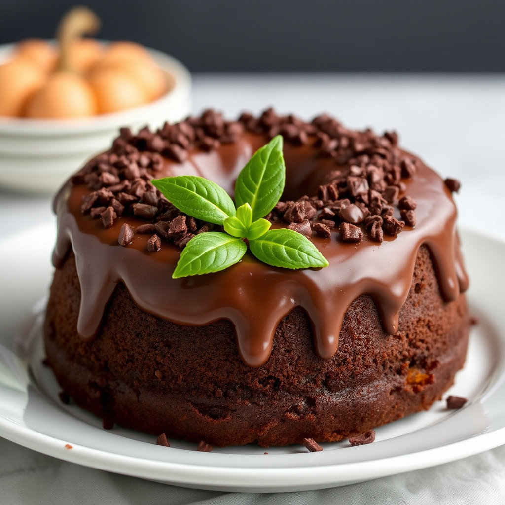 Saftig sjokoladekake med gresskar